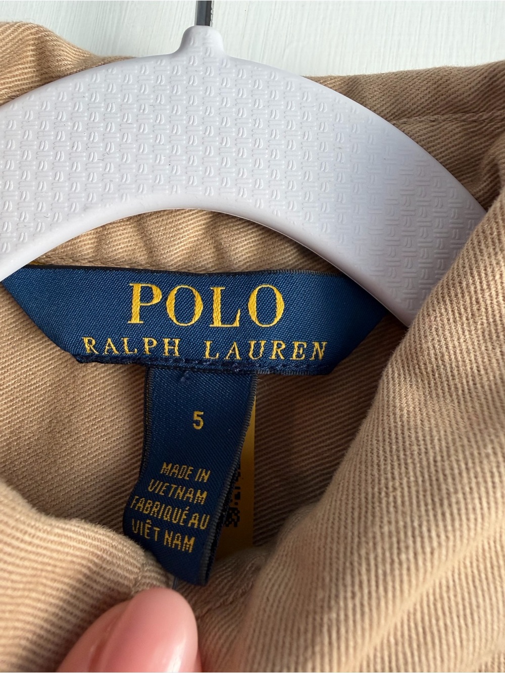 Polo Ralph Lauren Girls Belted Chino Shirt Dress Khaki NWT Size 5 - Picture 7 of 10